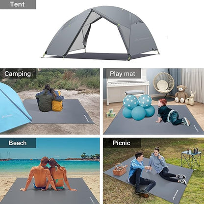 BISINNA Waterproof Camping Tarp Mutifunctional Tent Footprint, Groundsheet Picnic and Beach Mat with Carrying Storage Bag for Picnic, Hiking,Backpacking,Hammock