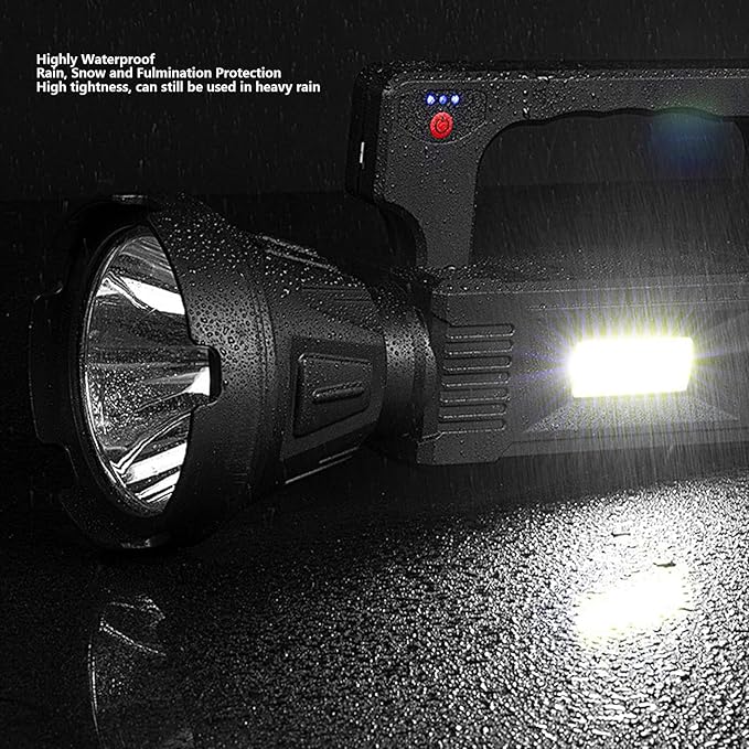 Spotlight Flashlight, Smart Battery Display USB Charging Design Powerful Flashlights for Expedition for Outdoor for Travel