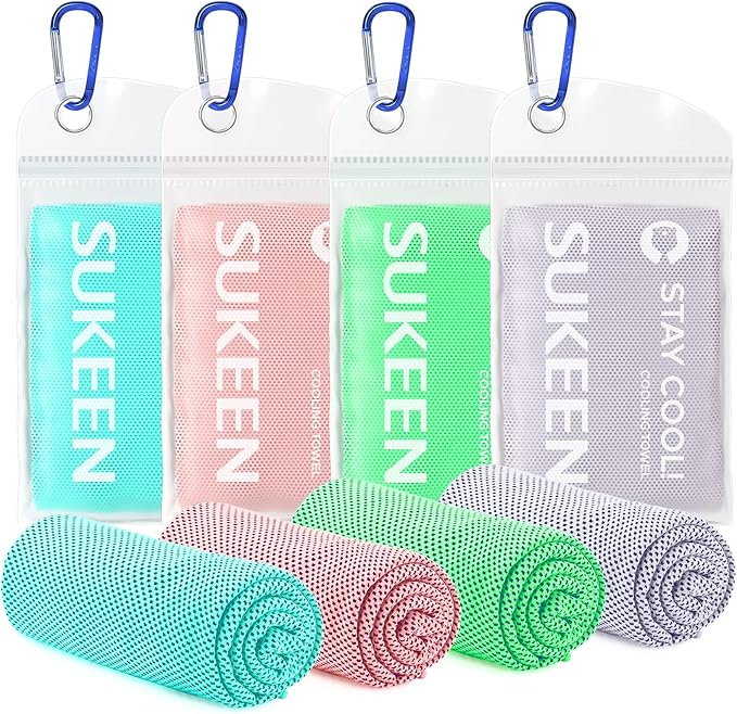 Sukeen Mini Cooling Towel(31 "x9),Kids Cooling Towel,Ice Towel,Soft Breathable Chilly Towel,Microfiber Towel for Boys and Girls Shool,Sport,Running,Camping,Fitness,Parent-Child Activities,ect.