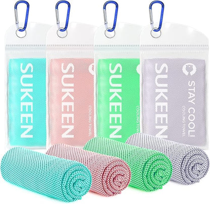 Sukeen Mini Cooling Towel(31 "x9),Kids Cooling Towel,Ice Towel,Soft Breathable Chilly Towel,Microfiber Towel for Boys and Girls Shool,Sport,Running,Camping,Fitness,Parent-Child Activities,ect.