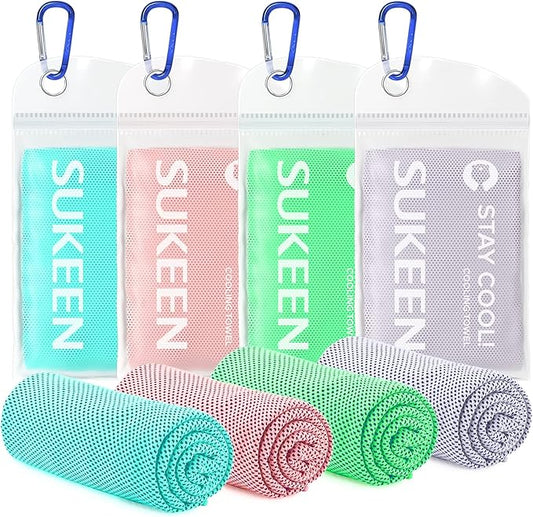 Sukeen Mini Cooling Towel(31 "x9),Kids Cooling Towel,Ice Towel,Soft Breathable Chilly Towel,Microfiber Towel for Boys and Girls Shool,Sport,Running,Camping,Fitness,Parent-Child Activities,ect.
