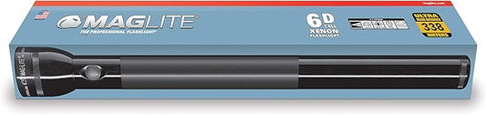 Maglite Heavy-Duty Incandescent 6-Cell D Flashlight in Display Box, Black
