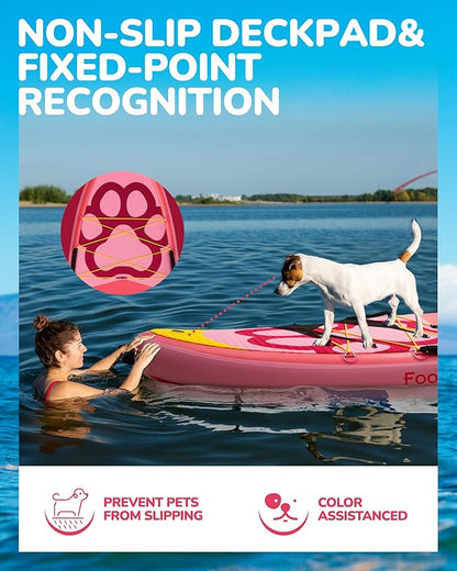 11'6×35" Super Wide Inflatable Stand Up Paddle Board, Ultra Stable Wide SUP for 2+1 People/Family/Big Size, 100L Backpack, All-Round Sup Board, US Big Fin