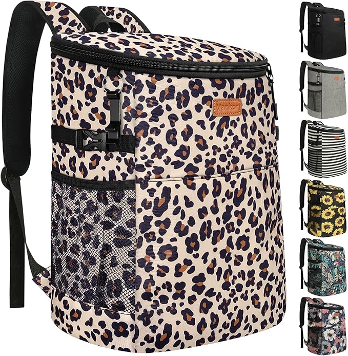 Camping Cooler Backpack 30 Cans, Soft Backpack Coolers Insulated Leak Proof Travel Cooler Bag Waterproof Lunch Picnic Beach Work Trip Thermal Bag Drink Beverage Beer Bag Cooler