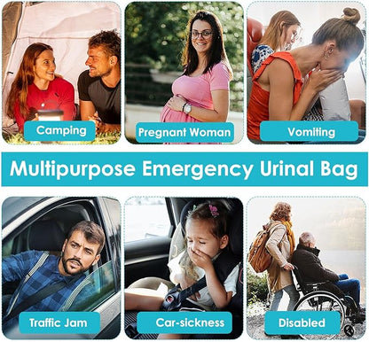 Disposable Urine Bags, 12/20 Pack Pee Bags for Travel for Women Men, Emergency Toilet Pee Bags, Portable Urinal Bag Vomit Bag for Traffic Jams, Camping, Hiking, Pregnant, Patient, Kids