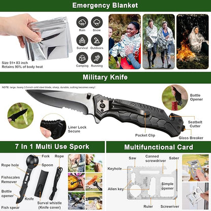 Gifts for Men Dad Him Husband Fathers Day - Survival Kit - Survival Gear and Equipment- Camping Accessories Cool Gadget Birthday Day Gifts for Men Husband Guy