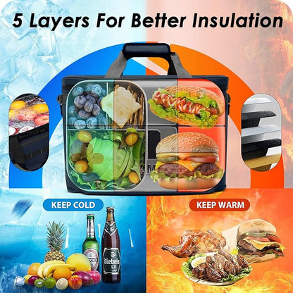 Deep Freeze Cooler Soft Sided Cooler Bag, 34 Can Collapsible Insulated Ice Chest, Large Leakproof Camping & Travel Cooler for Kayaking & Beach