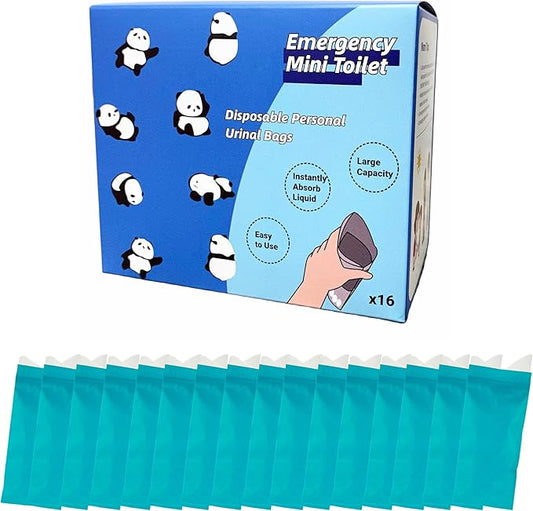 Disposable Urinal Bags, 16Pcs 700ml Pee Bags Vomit Bag Emergency Urine Bag Mini Toilet for Kids, Pregnant, Patient, Portable Camping, Traffic Jams, Camping, Hiking