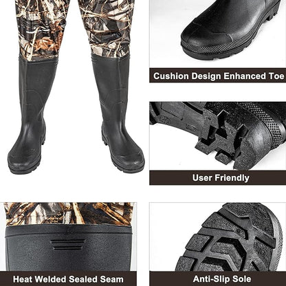 Night Cat Fishing Waders for Men Women Waterproof Hunting Chest Wader with Bootfoot Belt Breathable Lightweight Size 6 to 14