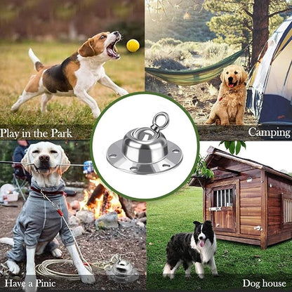 360° Swivel Dog Tie Out Stake Dog Anchor - Heavy Duty Rust Proof Dog Yard Stake Holds 1000Lbs of Pull Force for Yard Camping Outdoor