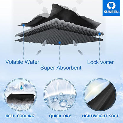 Sukeen Mini Cooling Towel(31 "x9),Kids Cooling Towel,Ice Towel,Soft Breathable Chilly Towel,Microfiber Towel for Boys and Girls Shool,Sport,Running,Camping,Fitness,Parent-Child Activities,ect.