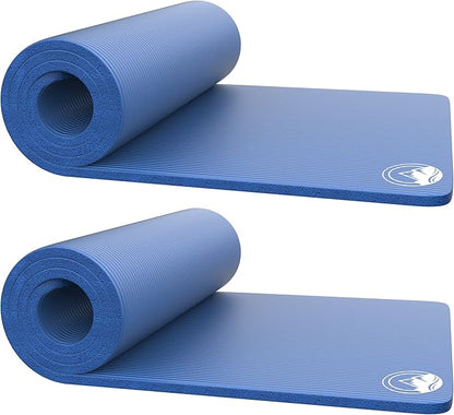 Foam Sleeping Pad for Camping - 0.75-Inch-Thick Waterproof Sleep Pad with Carry Straps for Cots, Tents, or Sleepovers by Wakeman Outdoors (Blue)