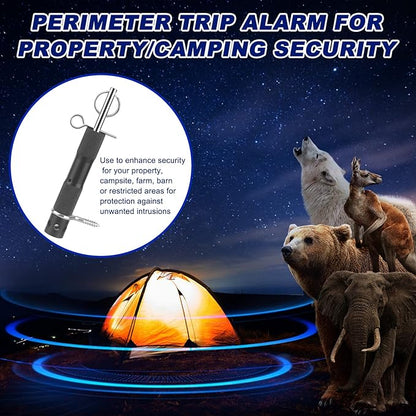 Perimeter Trip Alarm, Camping Trip Wire Alarm Device, Early Warning Security System for Camping and Property Safety, Use 209 Primers
