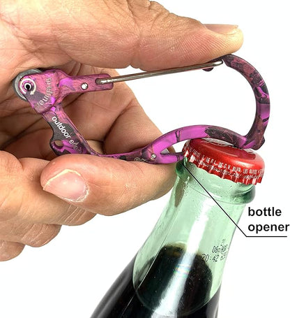 Firebiner 6-in-1 Fire-Starting Carabiner EDC Emergency Multitool -Keychain,Utility Blade,Bottle Opener,& More