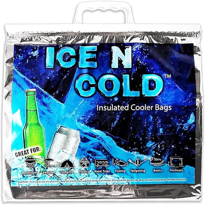 Insulated Cooler Bag - Large 35 lbs Capacity (Pack of 80) | Lightweight, Soft, Collapsible | Ideal for Groceries, Camping, Hiking, Beach, Travel