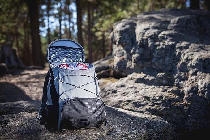 ONIVA - a Picnic Time brand PTX Backpack Cooler, Soft Cooler Backpack, Insulated Lunch Bag, (Black with Gray Accents)