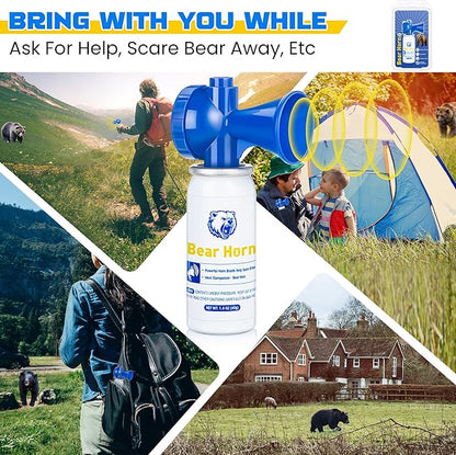 1 Pack 1.4oz Bear Horn Self Defense, Loud Air Horn for Bears, 120dB Heard up to 1/2 Mile Away, Air Horns for Safety for Wild Animals, Bear Alarm Scare Bears, Ideal for Hiking