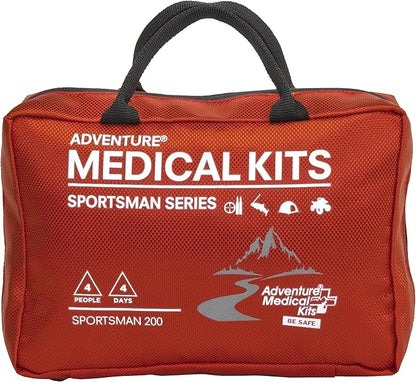 Adventure Medical Kits Sportsman Series Medical Kit - 200 - First Aid Kit for Camping, Hiking, Hunting & More - For 4 People for 4 Days - Includes Bandages, Medicine, Guide Book & More
