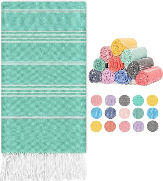 Turkish Beach Towels Swim Towel Long Lounge Chair Accessories Oversized Sand Free Compact Beach Umbrella Tent Shelter Canopy Chair Clips Gear Beach Game Ball Toy Summer Vacation Essentials Must Haves