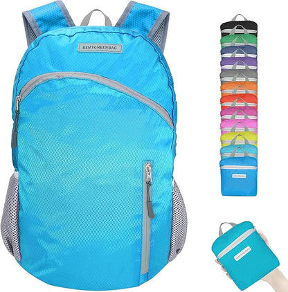 35L Foldable Waterproof Backpack For Outdoor Sports Travel Inside Wet Clothes Compartment Packable For Multiple