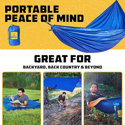 Wise Owl Outfitters Hammock for Camping Hammocks Gear for The Outdoors Backpacking Survival or Travel - Portable Lightweight Parachute Nylon - Up to 500lbs