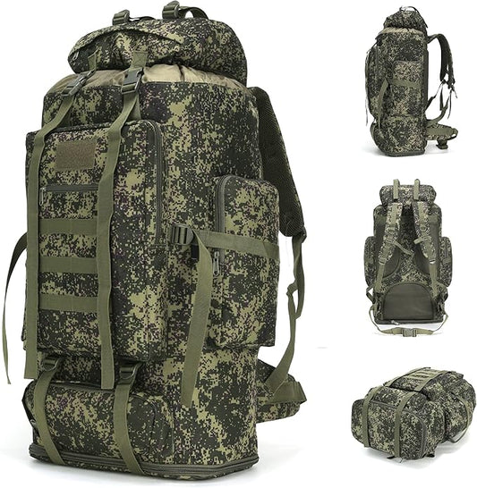100L Hiking Camping Backpack Tactical Backpack for Men Large Survival Hunting Waterproof Backpack Molle Rucksack Military Camping Backpacking Daypack