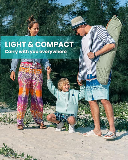 OutdoorMaster Beach Tent for 3-4 Person - Easy Setup and Portable Beach Shade Sun Shelter Canopy with UPF 50+ UV Protection Removable Skylight Family Size