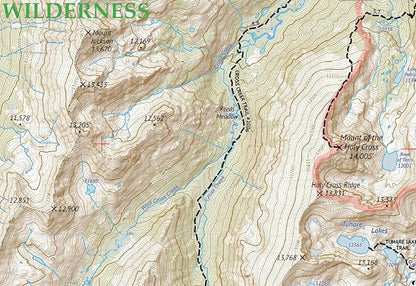 Holy Cross Wilderness - Colorado Topographic Hiking Map (2018)