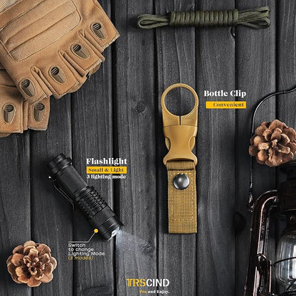 Gifts for Men Dad Husband Him, Christmas Stocking Stuffers Birthday Gifts Idea for Boyfriend Man, Survival Kit 14 in 1, Survival Gear and Equipment, Fishing Hunting Camping Accessories, Cool Gadgets