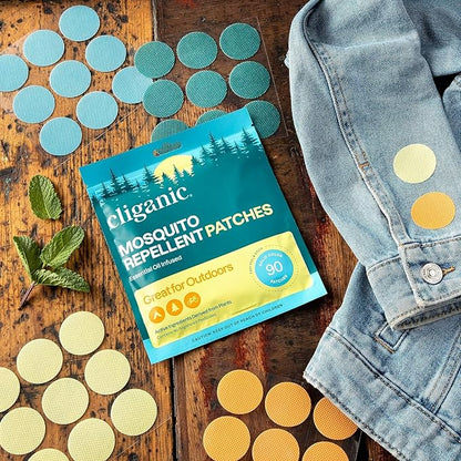 Cliganic Mosquito Repellent Stickers (360 Pack) - Patches for Kids & Adults, Natural DEET-Free, Citronella Essential Oil Infused