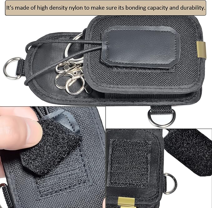HYS Radio Holder Walkie Talkie Pouch Case for Duty Belt Radio Holster Tactical Hunting Handheld Radio Bag for Motorola GP88S baofeng UV5R UV82 Midland Retevis 2- Way Radio