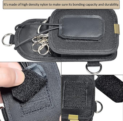 HYS Radio Holder Walkie Talkie Pouch Case for Duty Belt Radio Holster Tactical Hunting Handheld Radio Bag for Motorola GP88S baofeng UV5R UV82 Midland Retevis 2- Way Radio