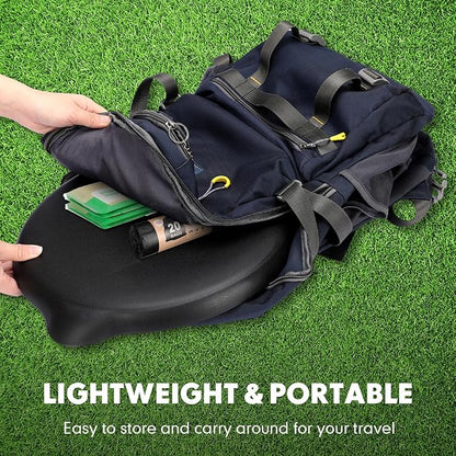 Glenmal 5 Gallon Bucket Portable Camping Toilet Seat Toilet Bags and Toilet Seat Covers Set Emergency Toilet Seat Waste Potty Bags Disposable Paper Toilet Liners for Adult Kid Camping Hiking