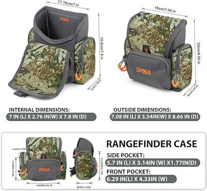 SPIKA Binocular Harness Chest Pack, Bino Case with Rangefinder Waterproof Pouch for Hunting