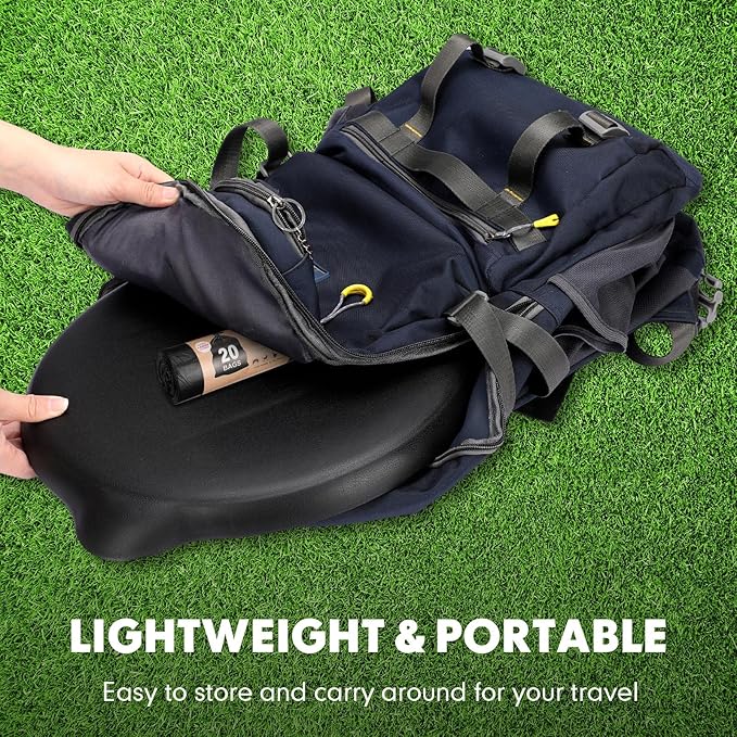 Glenmal Portable Toilet Seat for 5 Gallon Buckets Emergency Toilet Lid with Camping Toilet Bags 5 Gallon Bucket Toilet Seat with Lid Outdoor Camping Luggable Loo Toilet Cover for Adults and Kids
