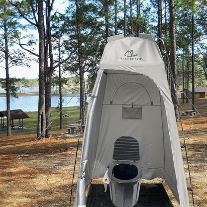 Portable Folding Toilet for Adults Camping, 300LBS Weight Capacity Porta Potty with Removable Toilet Paper Holder for Outdoor, Travel, RV, Boats and Emergency Use