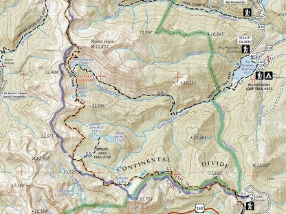 Outdoor Trail Maps Weminuche Wilderness East - Colorado Topographic Hiking Map (2019)