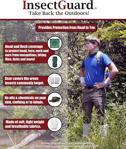 $averPak BodyForge & InsectGuard - Permethrin Treated Insect Repellent Bandana Face Mask Headband