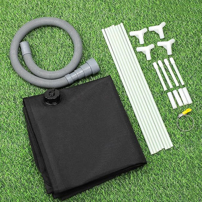 TOBWOLF Portable Shower Pan,Foldable RV Camping Shower Base Outdoor & Indoor,Temporary Showers Floor to Keep Feet Clean for RV, Tent, Awning, Camping, Beach