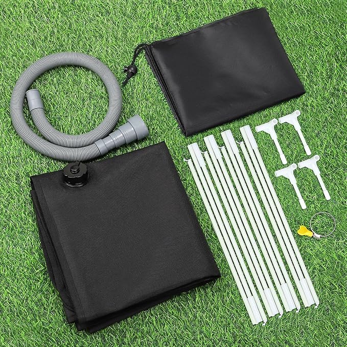 TOBWOLF Portable Shower Pan,Foldable RV Camping Shower Base Outdoor & Indoor,Temporary Showers Floor to Keep Feet Clean for RV, Tent, Awning, Camping, Beach