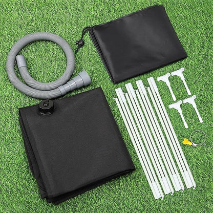 TOBWOLF Portable Shower Pan,Foldable RV Camping Shower Base Outdoor & Indoor,Temporary Showers Floor to Keep Feet Clean for RV, Tent, Awning, Camping, Beach