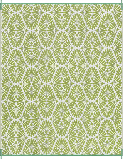 Lahome Plastic Outdoor Rug 8x10 Waterproof, Camping Rugs for Outside Your Rv, Lightweight Outdoor Mat for Beach Picnic Backyard Garden Under Awning, Pale Green,8'x10'
