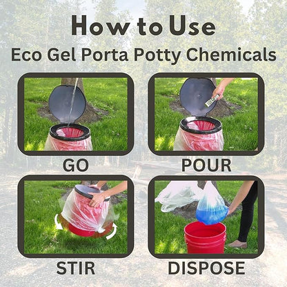 Emergency Zone Eco Gel Port-a-Potty Chemicals - Liquid Waste Gelling and Deodorizing Powder