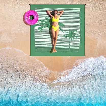 AISPARKY Beach Blanket Waterproof Sandproof Quick Drying Beach Mat Extra Large Outdoor Picnic Blanket for Travel Camping Hiking