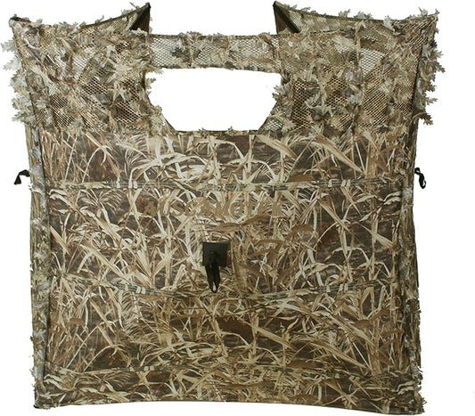 AUSCAMOTEK Pop Up Ground Blind for Deer Duck Turkey Hunting Portable Quick Setup Lightweight Green/Brown/Dry Grass Ground Peg Included