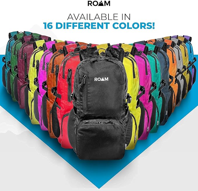 Roam 25L Hiking Daypack - Ultra Lightweight Packable Backpack - Durable, Water Resistant Folding Backpack for Travel, Camping