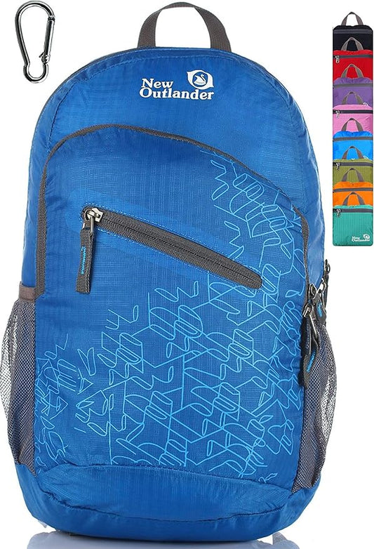 Outlander Packable Handy Lightweight Travel Hiking Backpack Daypack-Dark Blue-L