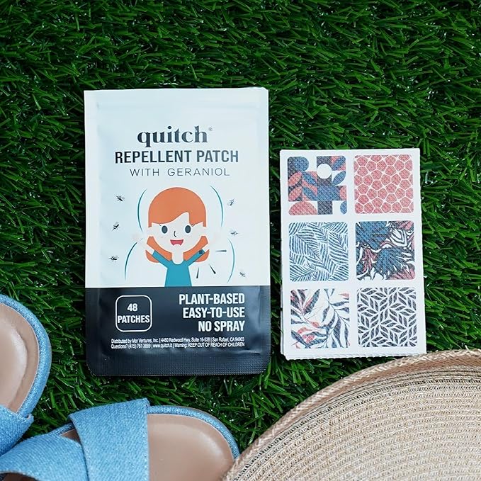 Natural Mosquito Repellent Stickers for Kids & Adults | geraniol Bug Patch | Anti Mosquito Patch | Mosquito Patches for Babies | Bug Spray Stickers | citronella Insect Repellent Alternative