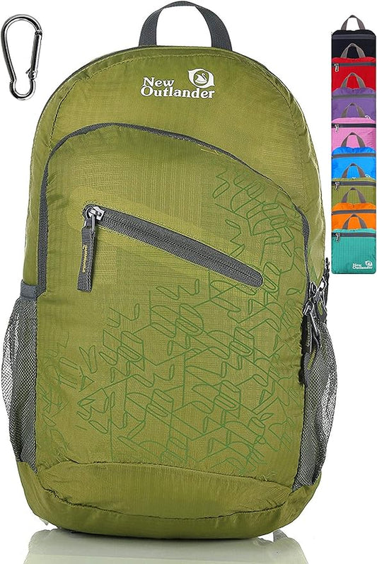 Outlander Packable Handy Lightweight Travel Hiking Backpack Daypack, Green