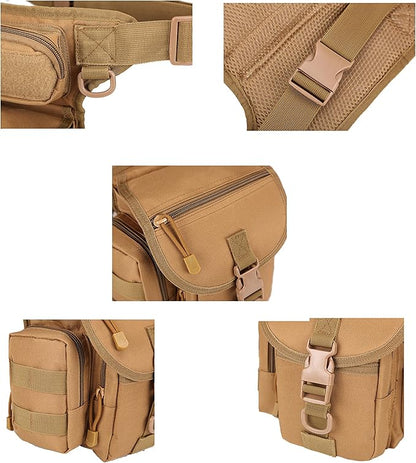 Multi-Purpose Tactical Drop Leg Bag Tool Fanny Thigh Pack Leg Rig Military Motorcycle Camera Versipack Utility Pouch, Black/Coyote Tan/Army Green/Camouflage 7 Colors Available